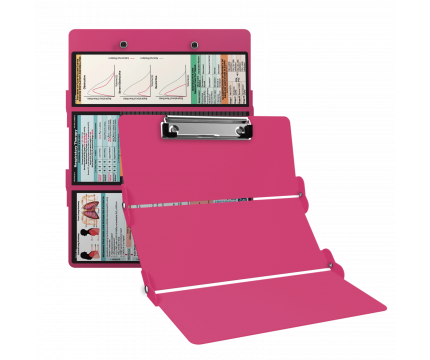 WhiteCoat Clipboard® Trifold - Pink Respiratory Therapy Edition